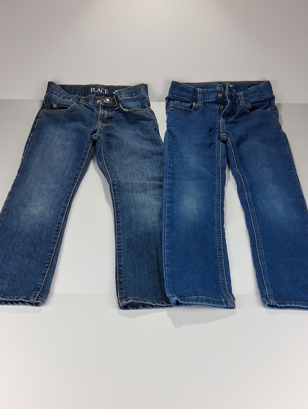2 Pair Lot Of Boys Jeans Size 6, Children's Place Bootcut And Wonder Nation Slim